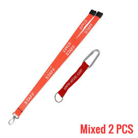 Personalized Promotional Gifts Polyester Woven Ribbon Tape Wrist Lanyard Keychain