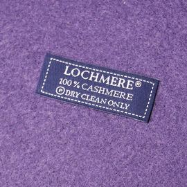 OEM Black Garment Woven Neck Labels End Fold Heat Cut Finishing