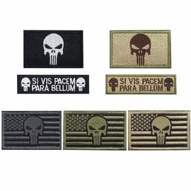 Tactical Reverse USA Flag Custom Woven Badges Hook Back Adhesion , Custom Morale Patches