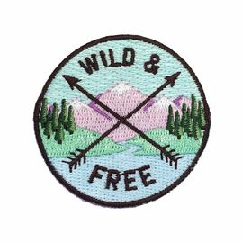School Uniform Custom Cloth Badges For Suit , Personalised Iron On Patches