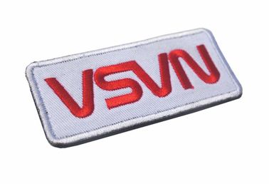 School Uniform Embroidery Custom Woven Patches For Shirts / Jeans Decorative